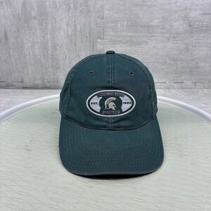 Michigan State Spartans Hat Cap Strap Back Mens Green Cotton Adjustable NCAA